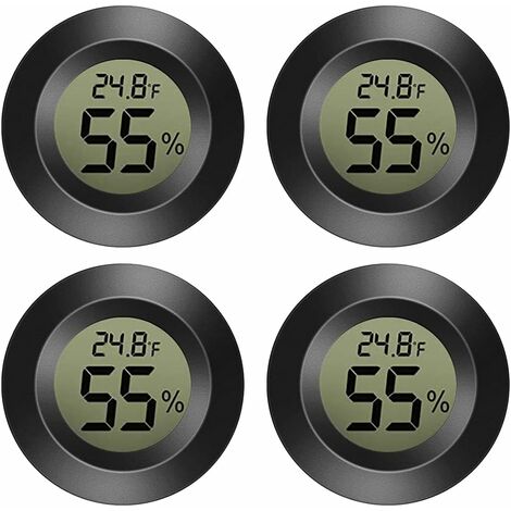 2pcs Mini Thermometer Indoor And Humidity Gauge Small Analog