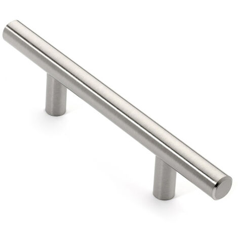 5Pcs Kitchen Handles Stainless Steel Hollow Tube T Bar Cabinet Drawer Pull Knobs 2 Inch Total Length 