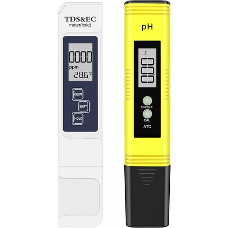 PH Tester Meter, pH Tester for Swimming Pools Measuring TDS pH EC ...