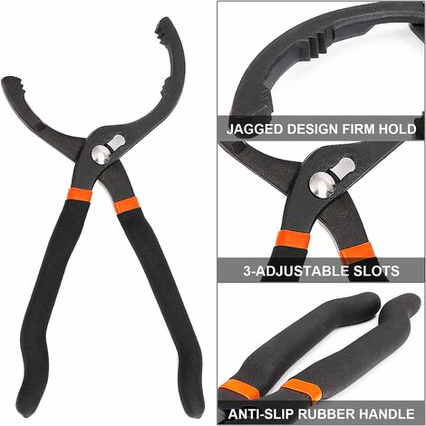 12 Oil Filter Plier Angled Jaw 2-1/2 to 4-1/2