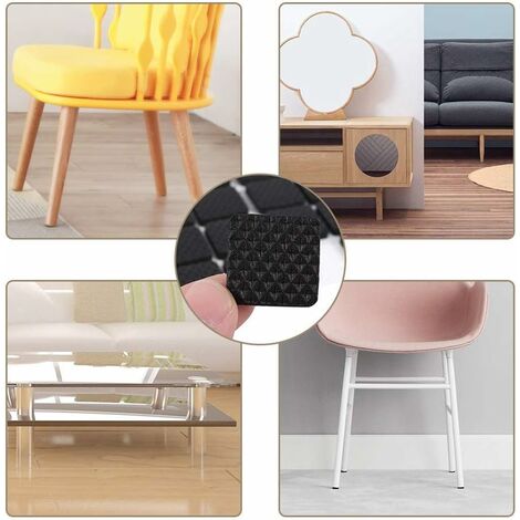 12 PCS Wrap-Around Felt Furniture Pads with Hook and Loop Fasteners -  Non-Slip Chair Leg Floor Protectors, Bar Stool Glides - Chair Bottom  Protector