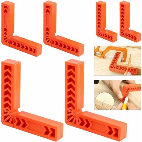Aluminum Alloy 90 Degree Positioning Squares Right Angle Clamps Corner  Clamp Carpenter Tool for Woodworking Picture Frame Box Cabinets Drawers  4pcs