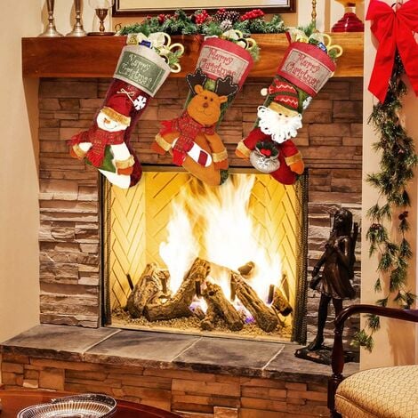 3 pack christmas stockings