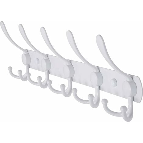 Over The Door Hook: Door Hanger Hook Rack With 5 Tri Hooks For