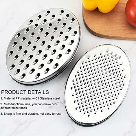 1pc(39*6.5cm) Stainless Steel Cheese Grater, White Handheld Rotary
