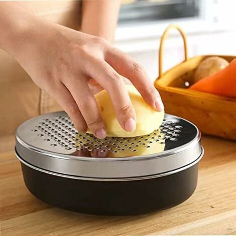 1pc(39*6.5cm) Stainless Steel Cheese Grater, White Handheld Rotary