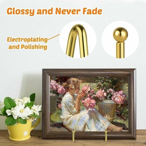 Plate Stands For Display, Slivery Iron Easel Plate Holder Display Stands  Metal Frame Holder Stands For Picture Frames, Book, Decorative Plates And  Art