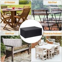Outdoor Furniture Cover Waterproof Garden Table Outdoor Furniture Seating Area Protective Cover Breathable Hood Outdoor Seating Furniture Garden Tables and Furniture Sets - 80 * 66 * 100CM