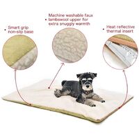 dog mattress - Self-heating cushion for cat dog, Thermal heating blanket Without electricity & batteries - 60x45 cm