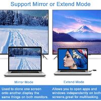 USB 3.0 to VGA Adapter, USB to VGA Multi-Display Video Adapter Converter, External Video Graphics Card, Multi-Screen Display, Compatible with Windows 10 / 8.1 / 8/7 / XP for PC Laptop Desktop Projector