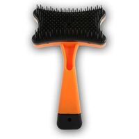 LangRay Professional Pet BrushSelf-Cleaning Brush, Used to Remove Sputum and Loose Fur, for Dogs Cats Self-Cleaning Grooming Comb (Orange)