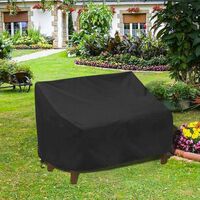 LangRay Outdoor Furniture Cover, Waterproof and Dustproof Protective Cover Tarp Garden Cover, Polyester Garden Furniture Outdoor Cover for Garden Living Room and Patio Furniture - Black