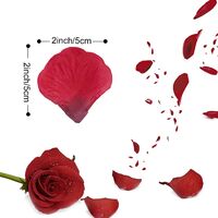 LangRay 4000PCS Artificial Silk Red Rose Petals for Wedding, Valentine's Day, Party, Birthday Decoration -Eternal Flower Petals Gift for Girlfriend / Girlfriend / Funded / Wife / Mom