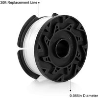 LangRay Replacement Line Edger Spool, 30ft 0.065 "Black + Decker Line Trimmer Replacement Spool (8 Replacement Spools, 1 Spool Cap, 1 Spring)
