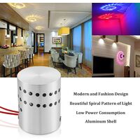 LangRay 1Pcs 3W Indoor Wall Light Aluminum LED RGB Spiral Lamp Colorful Dimmable Light with Remote Control LED Downlight Modern Decoration Wall Spotlights For Hallway Bedroom Veranda Hotel