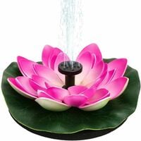 LangRay Decor Pond Water Lily / Lotus Moss Flower Solar Power Fountain Pump Floating Pond Feature Lotus Solar Water for Outdoor Decor Yard Garden Pool