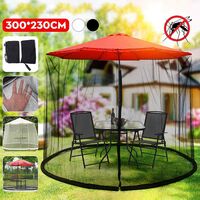 LangRay Exnemel Parasols Net, Umbrella Net Cover Screen, Outdoor Garden Parasol Table Screen Parasol Mosquito Net Cover, 300x230cm (White)