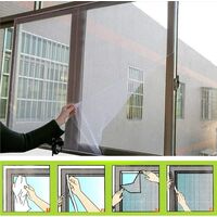 LangRay Fly screen window, fly screen window, set of 2 screen window 130x150 cm Custom cut fly screen, white fly screen