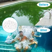 LangRay Filter Balls 300g, Pool Filter Balls, Pool Filter Balls, Filter Kettle Sand Filter Pool Sand Quartz Sand Replacement Products