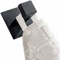 LangRay Towel Hook Home Robe Hook SUS 304 Stainless Steel Matte Black Finish Versatile Self Adhesive Wall Hook