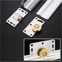 LangRay 2 Pairs Sliding Door Roller Closet Door Sliding Pulley, Pulley Sliding Device Hardware Accessories, for Closet Cabinet Cabinet