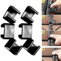 LangRay 10pcs Strong Connector for Poly Rattan Patio Furniture Set, Living Room Set Clips, Brackets, Outdoor Sofa Patio Furniture 6m