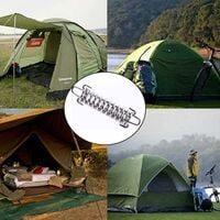 6 Pieces Awning Steel Spring, Tent Rope Tensioner, Heavy Duty Rope Tensioner, Outdoor Camping High Strength Swing Spring for Camping Tent For Tarps, Tents, Wire Racks, Awning, Camping Accessories