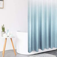 Shower Curtains for Bathroom, Polyester Shower Curtains for Bathroom, Waterproof Shower Curtain Liner with 12 Hooks,Machine Washable��180*180H CM,Blue Gray��