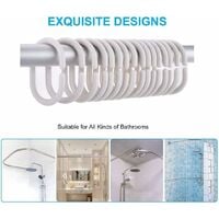 Shower Curtain Waterproof Polyester Fabric Bathroom , Mildew-Resistant Anti-Bacterial 3D Digital Printing Pattern Shower Curtains with 12 Ring Hooks, 180 x180H CM