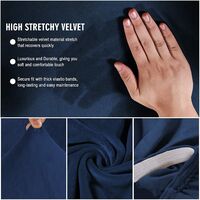 Sofa Covers Armless Sofa Bed Covers, Stretch Velvet Futon Couch Cover Thick Soft Cozy Sofa Bed Slipcover Furniture Protector Armless Folding Sofa Bed (Thick Velvet | Navy)