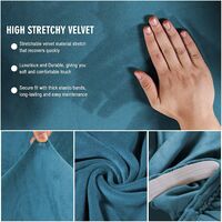 Sofa Covers Armless Sofa Bed Covers, Stretch Velvet Futon Couch Cover Thick Soft Cozy Sofa Bed Slipcover Furniture Protector Armless Folding Sofa Bed (Thick Velvet | Peacock Blue)
