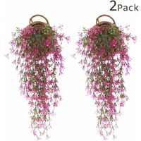 2 Pieces Faux Ivy | Artificial Ivy Plant | Falling Ivy | Artificial Ivy Leaf | Fake Wisteria Wedding Decorations | Garden Party Decorations - red