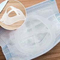 6pcs Reusable and Washable 3D Mounts Silicone Face Cover Holder Frame for Mask, Nose Guard & Mouth Interior Mounts