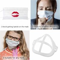 6pcs Reusable and Washable 3D Mounts Silicone Face Cover Holder Frame for Mask, Nose Guard & Mouth Interior Mounts