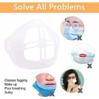 Mask holder, 8 pieces Inner holder Frame mask holder More space for comfortable breathing Washable Reusable