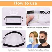 Mask holder, 8 pieces Inner holder Frame mask holder More space for comfortable breathing Washable Reusable