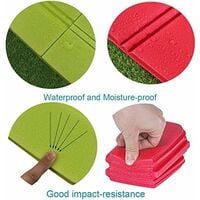 Outdoor Thermo Foldable Seat Cushion, Outdoor Seat Cushion Kids Seat Mat, Waterproof Playground Mat, Garden Hunting Camping Hunting Stadium Hunting Accessories (Pink Green)