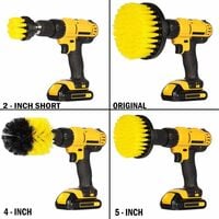 LangRay 4 Piece Cleaning Brush Electric Drill - Electric Scrubber for Cleaning Brush for Cleaning Bathrooms, Pool Slabs, Bricks, Ceramic (Drill Not Included)