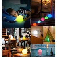 LangRay LED Floating Ball, 3 Inch Waterproof Night Light with Remote Control, 16 RGB Colors and Dimmable Night Light, Very Suitable for Kids or Home Decor