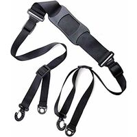 ZINZ Shoulder Strap, 57 Padded Adjustable Shoulder Bag Straps Replacement for Bags with D-Ring (Black, 001)