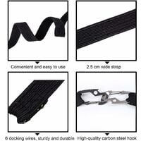 LangRay Elastic Luggage Rope with Carbon Steel Hook, Suitable for Bicycles, Electric Cars, 2 and 4 Meter (2 m, Black)