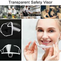 LangRay 10x Mouth Nose Visor Transparent mouth protection Mouth guard for restaurant