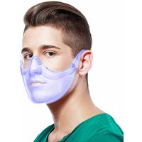 LangRay Nose to Mouth Visor Clear Face Visor Face Tour Compact Tour Blue