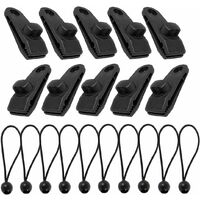 10 X TARP CLIPS CLAMP AWNING SET CAR BOAT COVER TENT TIE DOWN