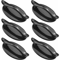 6 Pcs Self Adhesive Pull Handles Black Cabinet Drawer Handle Plastic Furniture Door Aid Pull Handle Instant Sticky Drawer Handles Replacement for Sliding Door Window Cupboard Wardrobe