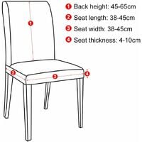 Dining Chair Covers High Back Polyester Spandex Elastic Dining Chair Slipcovers Protector Kitchen Chair Seat Covers, Washable & Removable (Lake Blue, Set of 2)