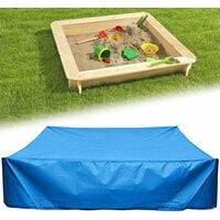 Garden Sand Box Sand Pit Cover 120x120x20cm, Waterproof Garden Furniture Covers, Outdoor Patio Furniture Covers, Windproof Dust-proof Tear-Resistant Swimming Pool Cover