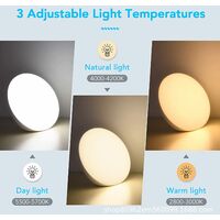 Daylight Therapy Lamp with 3 Color Modes, 5 Brightness Levels and Continuously Dimmable, Portable Natural Lamp with 4 Timer Settings, UV-Free Solar Lamp [Energy Class F]