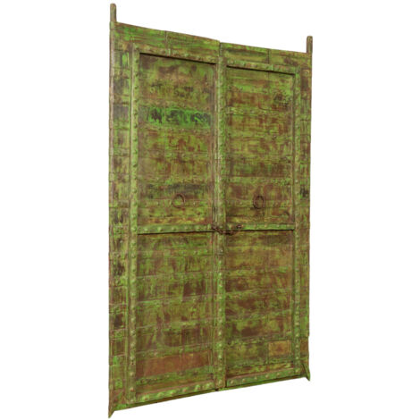 Solid wood and iron interior or exterior old mediaeval sliding door (1/5)