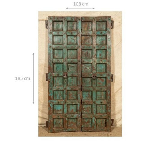 Solid wood and iron interior or exterior old mediaeval sliding door